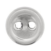 8mm Round domed button - Antique silver plating x1|raw }}