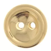 10mm Round domed button - Fine Gold Plated x1
