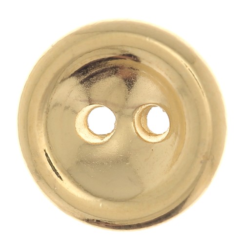10mm Round domed button - Fine Gold Plated x1