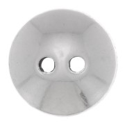 10mm Round domed button - Antique silver plating x1