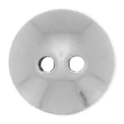 10mm Round domed button - Antique silver plating x1