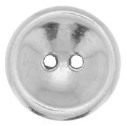 12mm Round domed button - Antique silver plating x1