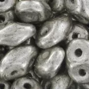 SuperDuo 2.5x5mm Argenté Patiné x10g