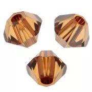 3mm PureCrystal 5328 Crystal Bicones - Light Amber x50