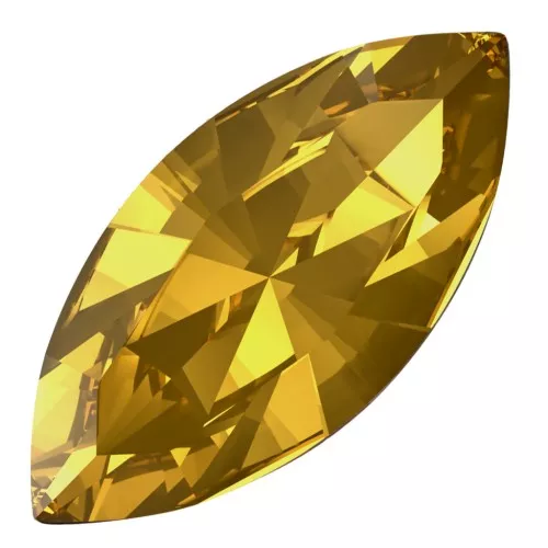 15x7mm PureCrystal Navette 4228 - Golden Topaz x1