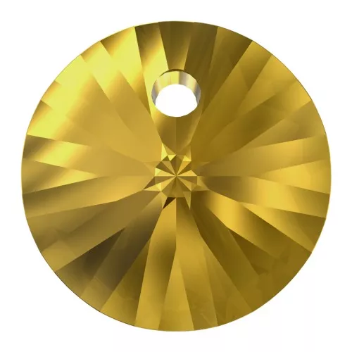 8mm PureCrystal 6428 Pendant - Golden Topaz x1