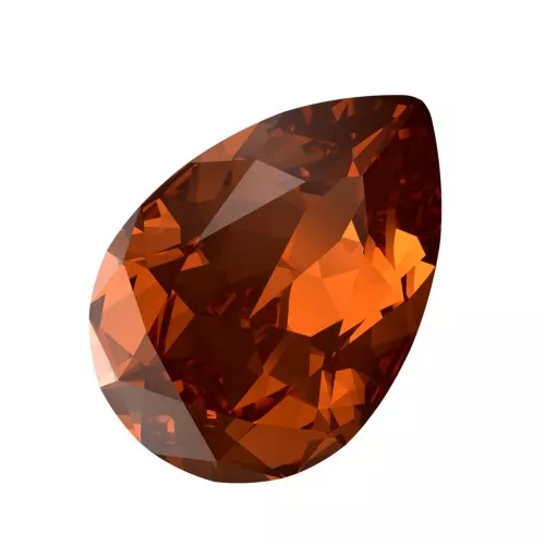 14x10mm Cabochon PureCrystal 4320 - Smoked Amber x1