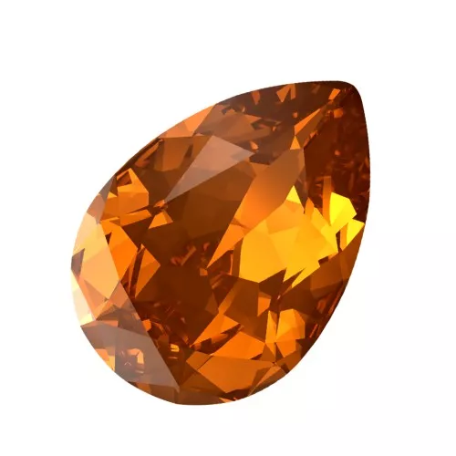14x10mm Cabochon PureCrystal 4320 - Light Amber x1