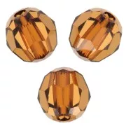 Perles rondes  PureCrystal 5000 4 mm - Light Amber x20