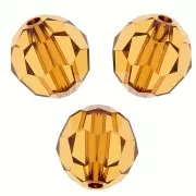 Round bead PureCrystal 5000 8 mm - - Light Amber x1
