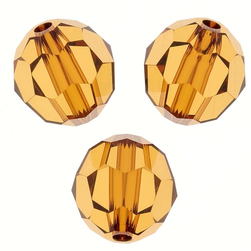 Round bead PureCrystal 5000 8 mm - - Light Amber x1