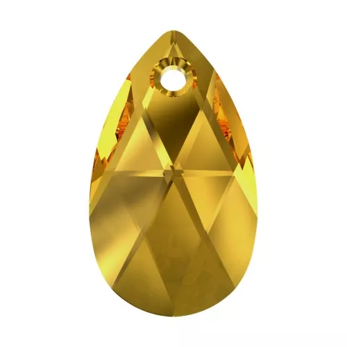 16mm PureCrystal Tear drop 6106 Golden Topaz x1