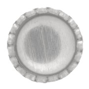 925 Sterling Silver round serrated setting for 4mm cabochon x1