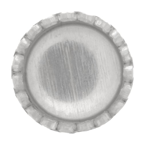 925 Sterling Silver round serrated setting for 4mm cabochon x1