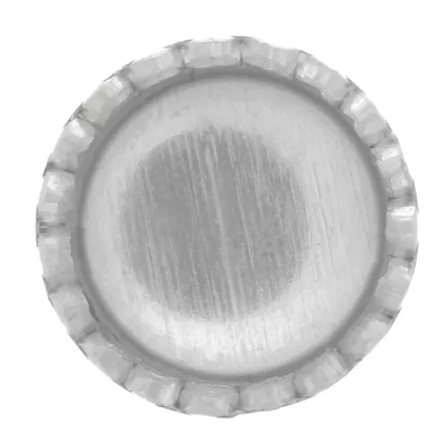 925 Sterling Silver round serrated setting for 4mm cabochon x1