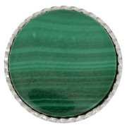 925 Sterling Silver round serrated setting for 10mm cabochon x1