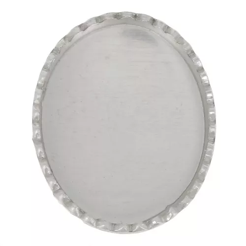 10x8mm 925 Sterling Silver Oval serrated setting for cabochon x1