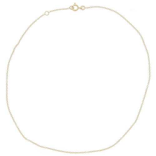 1.45mm cable mesh choker - 3 microns Gold plated x38cm