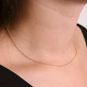 1.45mm cable mesh choker - 3 microns Gold plated x38cm