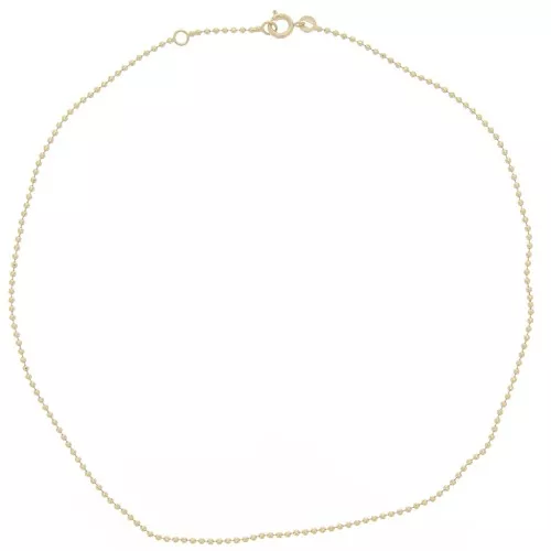 1.55mm ball mesh choker - 3 microns Gold plated x38cm
