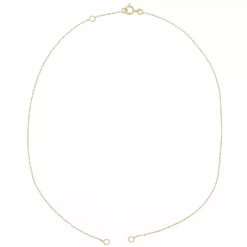 Cable chain choker for spacer - 3 micron gold plated x38cm