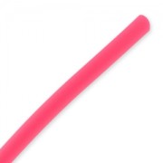 Plastic hollow cord 3mm Rose Fluo x 50cm|raw }}