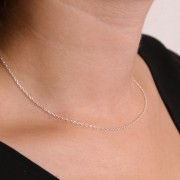 1.25mm 925 Sterling Silver cable mesh choker x38cm