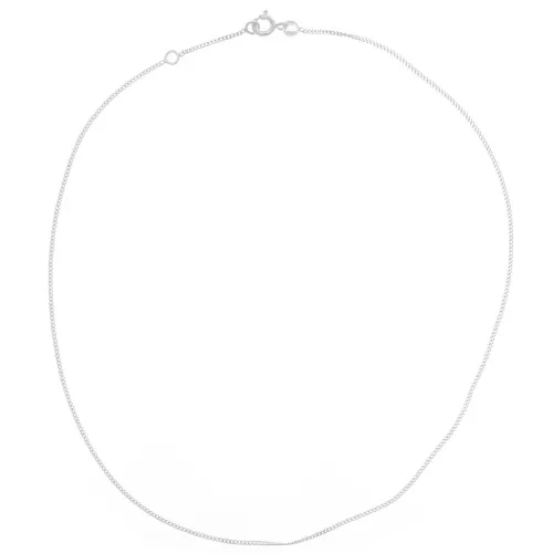 1.2mm 925 Sterling Silver curb mesh choker x38cm