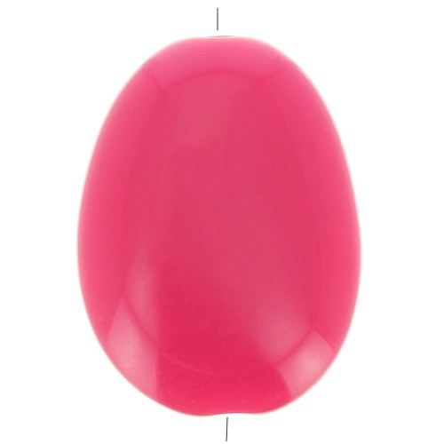 30x23mm Flat Acrylic Bead - Fuchsia x1