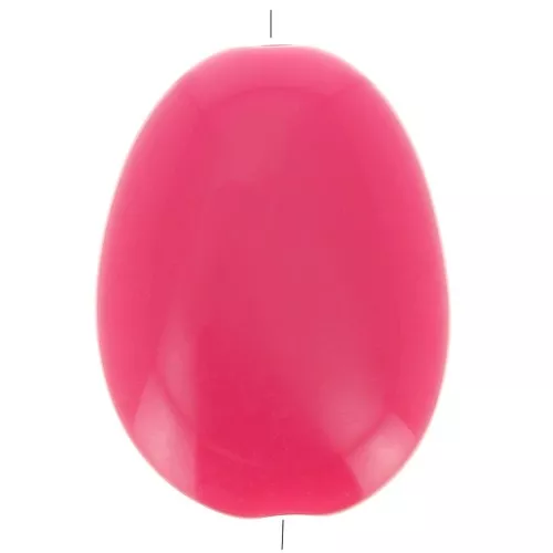 30x23mm Flat Acrylic Bead - Fuchsia x1
