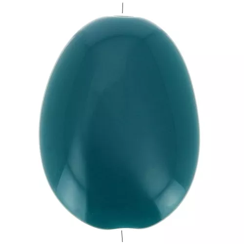 30x23mm Flat Acrylic Bead - Pigeon Blue x1