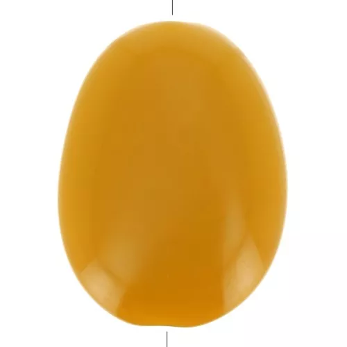 30x23mm Flat Acrylic Bead - Ochre x1