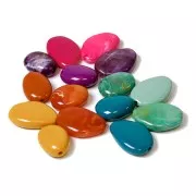 30x23mm Flat Acrylic Bead - Fawn x1