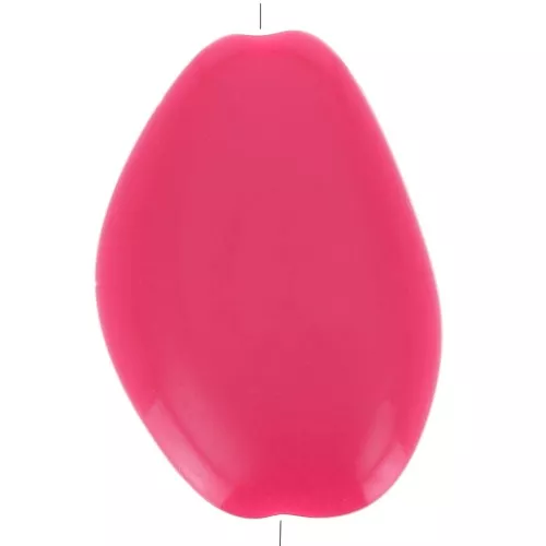 38x26mm Irregular Flat Acrylic Bead - Fuchsia x1