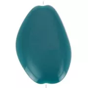 38x26mm Irregular Flat Acrylic Bead - Pigeon Blue x1