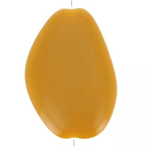 38x26mm Irregular Flat Acrylic Bead - Ochre x1