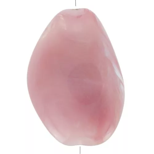 38x26mm Irregular Flat Acrylic Bead - Antique Pink Marbled x1