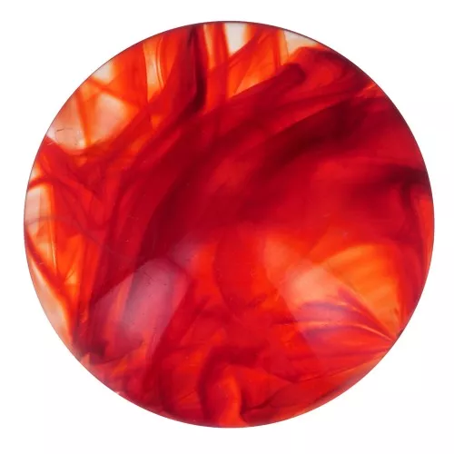 18mm Round Acrylic Cabochon - Marbled Red x1