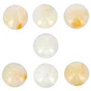 18mm Round Acrylic Cabochon - Marbled Ivory x1