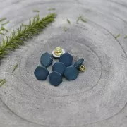 10mm Metal and mother-of-pearl button - Atelier Brunette Quartz - River x1