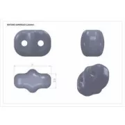 SuperDuo 2.5x5mm Light Olivine Mat AB x10g