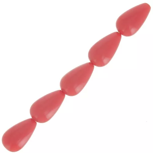 14x8mm Opaque resin beads - Terracotta x6