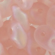 SuperDuo 2.5x5mm Light Rose Mat AB x10g