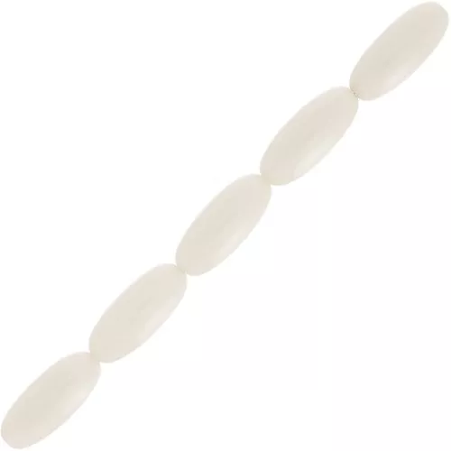 16x7mm Resin Olive Beads - Ecru x12