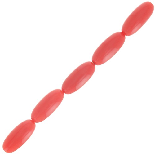 16x7mm Resin Olive Beads - Terracotta x12