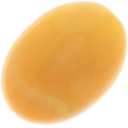Oval cabochon 18x13 mm in translucent resin - Honey yellow marbled x1