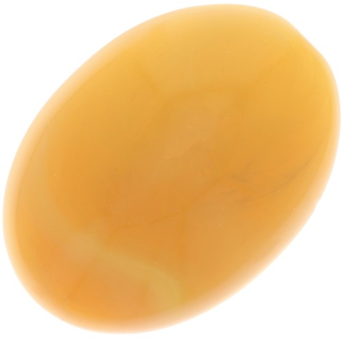 Translucent resin oval cabochon 18x13 mm - Honey yellow marbled x1