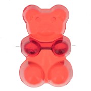 19x12mm Teddy Bear Bead assortment - horizontal hole - Multicoloured x10