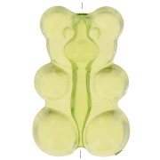 19x12mm Teddy Bear Bead assortment - vertical hole - Multicoloured x10