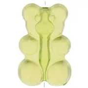 19x12mm Teddy Bear Bead assortment - vertical hole - Multicoloured x10